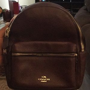 Coach mini backpack  (wine).